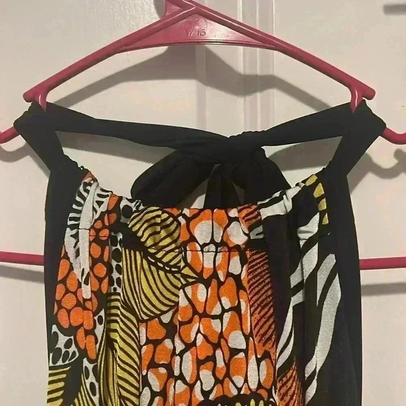 Vintage Y2K Backless Top size Large abstract Design Body Central like new - Picture 6 of 8